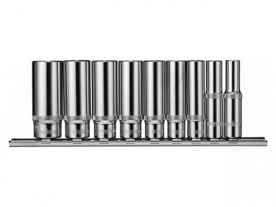 Набор головок торцевых удлиненных 1/2"DR Torx E10-E24, 9 предметов, Ombra 912709