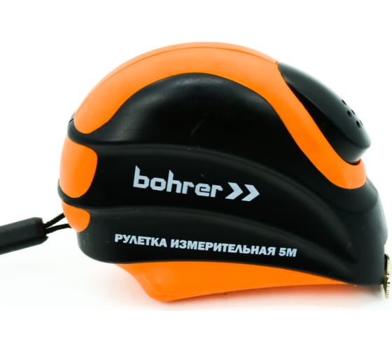 Рулетка Bohrer измерительная Комфорт  5м х 19мм, автостоп, магнитный зацеп