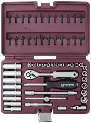 Набор инструмента универсальный 1/4"DR, 57 предметов, Thorvik TS057