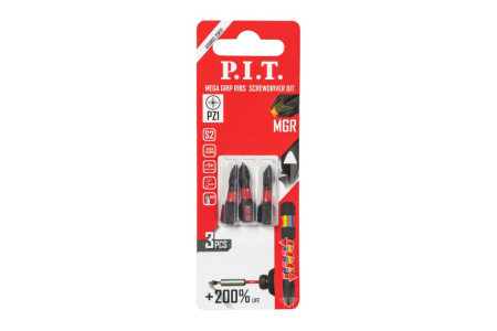 Бита PZ1x 25 мм, ударная, 3 шт в уп., P.I.T. ASDR02-25PZ1