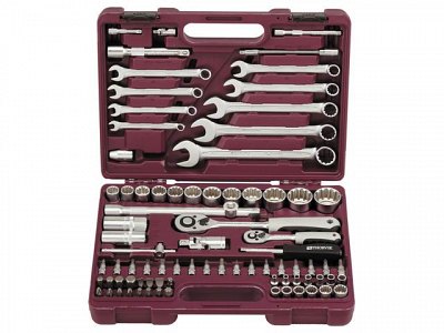Набор инструмента универсальный 1/4", 1/2"DR, 82 предмета,головки MultiProf, Thorvik UTS0082MP