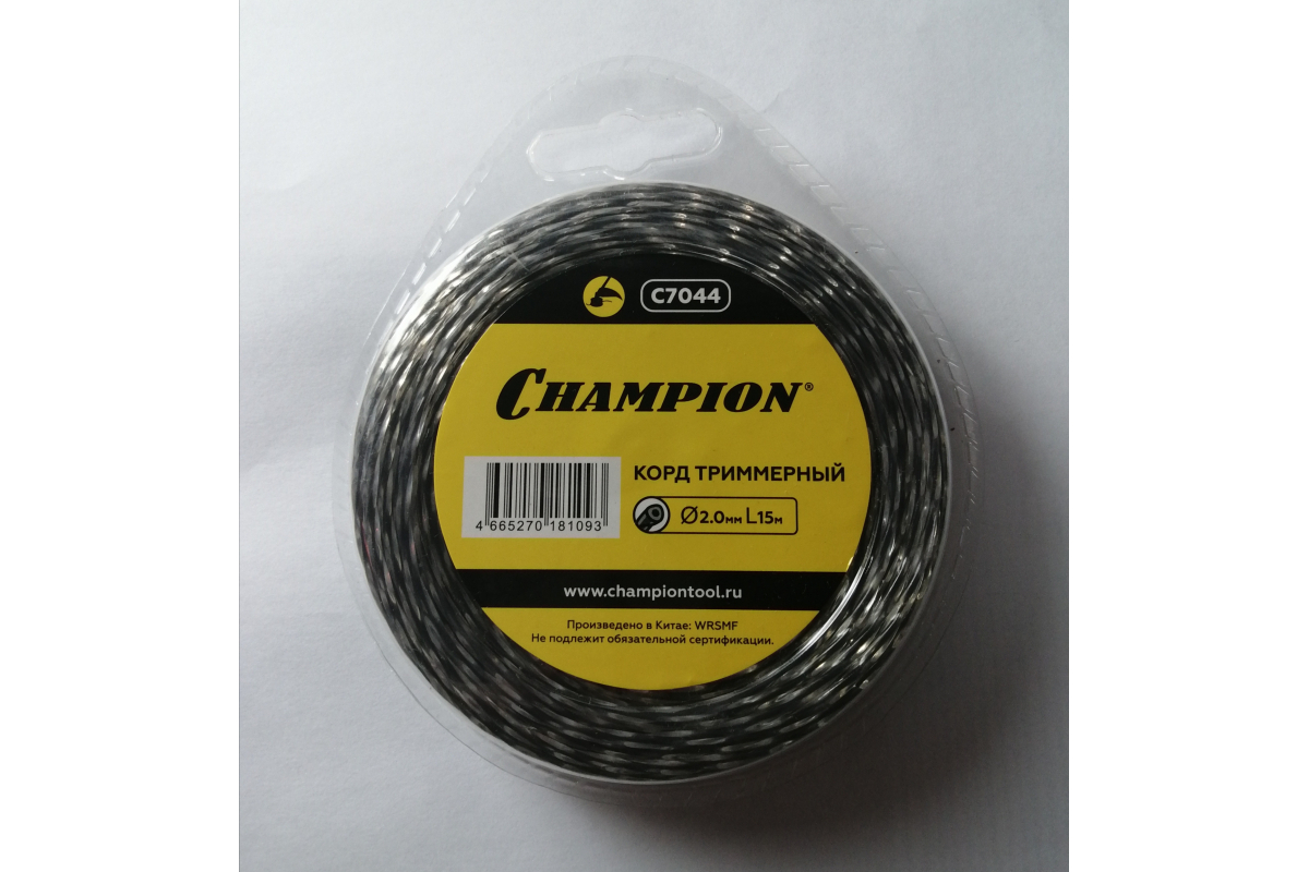 Корд триммерный CHAMPION Alu Twist 2 мм*15 м витой