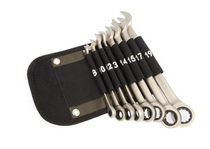 Набор ключей трещеточных комбинированных 8 шт/515085