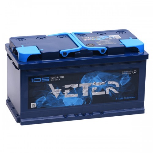 Аккумулятор Veter 105 Ач  о/п 6СТ-105 0 VL **