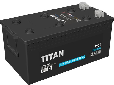 Аккумулятор 6СТ 190.4 L Titan Classic**
