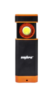 Фонарь светодиодный аккумуляторный, карманный, складной, со световым пучком 500+160 Лм, Ombra A90068