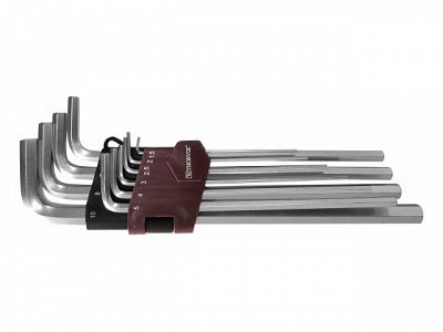 Набор угловых шестигранных ключей 1.5-10 мм, 10 предметов (удлиненных), Thorvik HKL10S