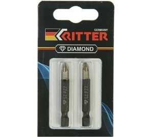 Бита Ritter Diamond PZ 2x50 мм  магнитная (алмазное покрытие, сталь S2)