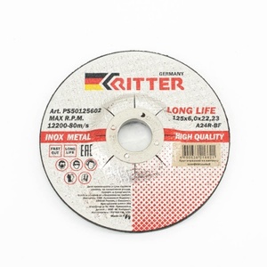 Круг шлифовальный (обдирочный) Ritter LongLife HQ 125х6,0х22,2 мм (металл + нерж.) A24R-BF