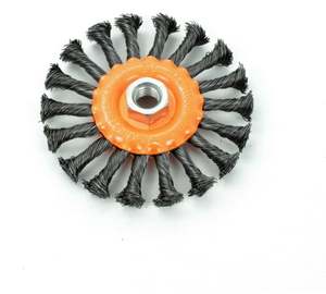 Кордщетка Bohrer дисковая витая жесткая 115 мм (толщ. проволоки 0,5 мм, гайка М14) для УШМ 