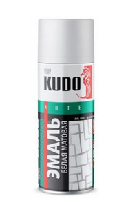 Краска-аэрозоль белая матовая 520 мл, KUDO KU-1101