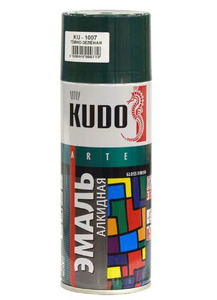Краска-аэрозоль темно-зеленая 520 мл, KUDO KU-1007