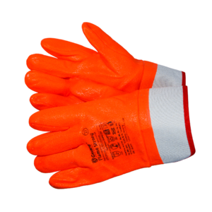 Перчатки утепленные с обливкой ПВХ оранжевого цвета, манжет-крага GWARD Flame Strong (арт. GSP0228S)